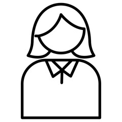 Worker Female Icon