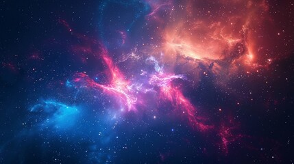 Fototapeta premium Colorful galaxy cloud nebula. starry night cosmos, universe astronomy background