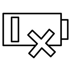 Fototapeta premium No Battery Icon