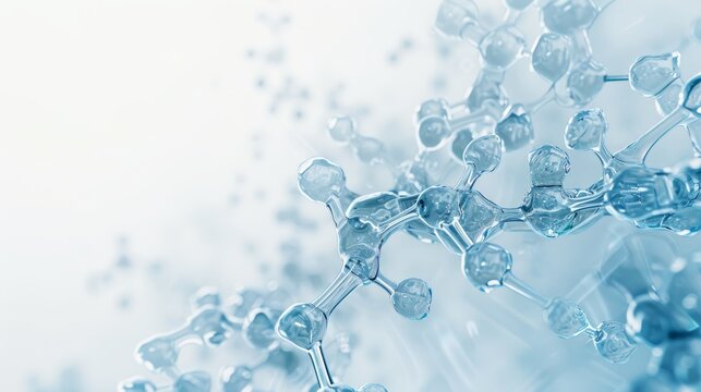 a minimal abstract translucent chemical pattern design