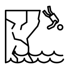 Cliff Diving Icon