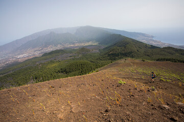 Scene of the Birigoyo peak, La Palma Island, Canary Islands.