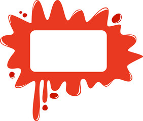 Label Frame with Ink Splash Illustration