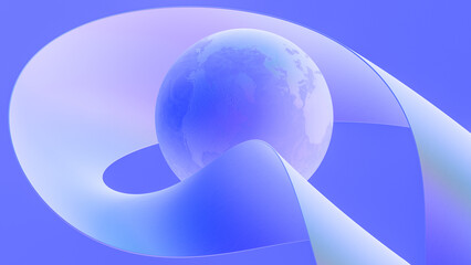 Abstract GeoModule concept with Earth illustration