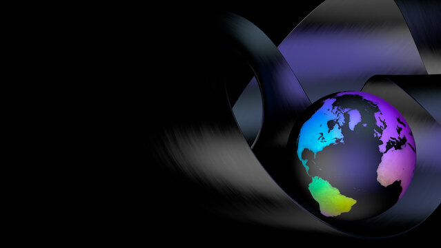 Abstract GeoModule Earth in Vibrant Hues