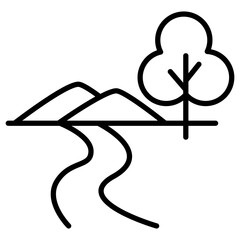 River Landscape Icon