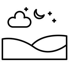 Moon Landscape Icon