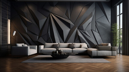 3d panel sculpture, bold, one color, fusion seamless, comfortable sofa, copyspace, ideal mockup, perfect productivity creativity themes, workplace, office, 3D rendering dec