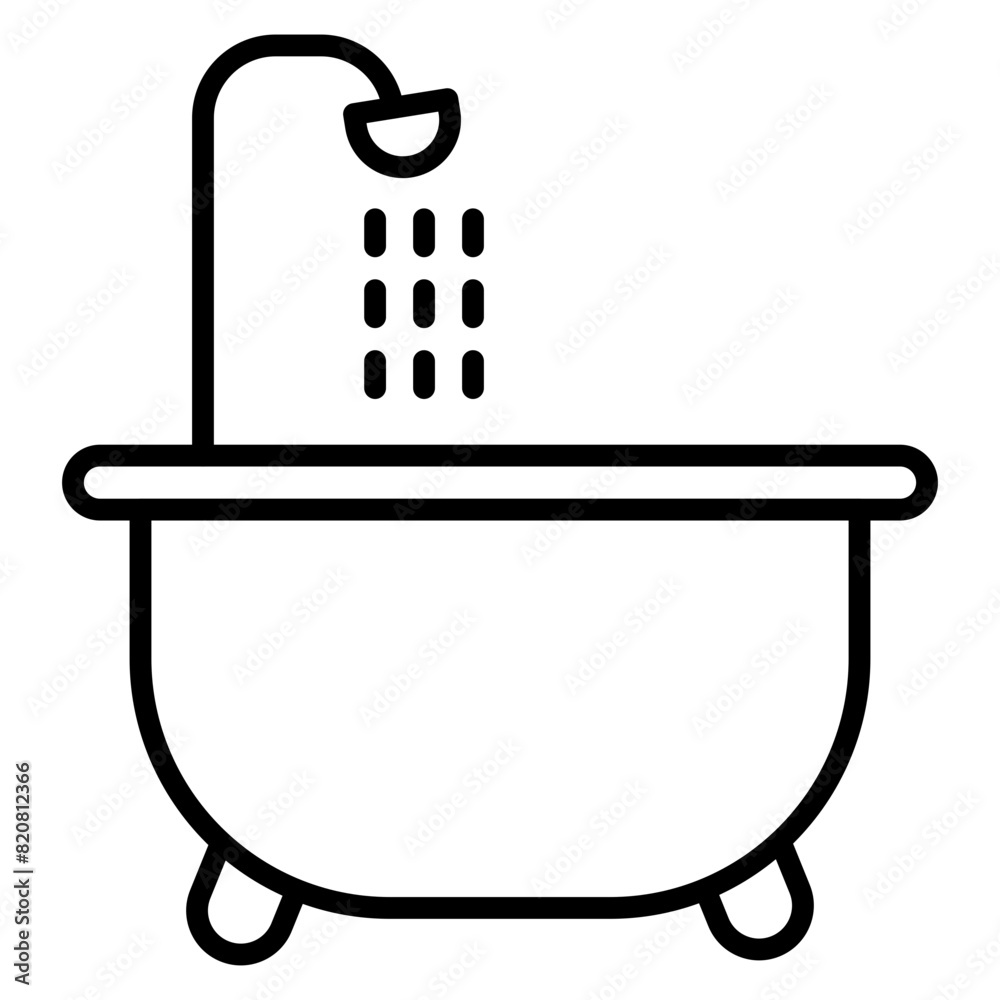 Canvas Prints Bathtub Icon