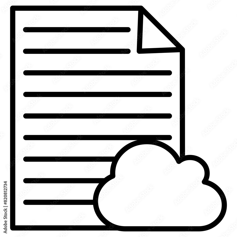 Canvas Prints cloud document icon