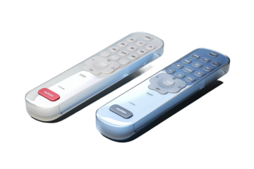 Harmony of Remotes on a White or Clear Surface PNG Transparent Background.