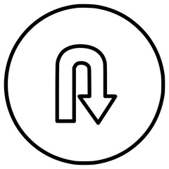 U Turn Icon