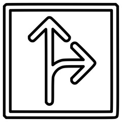 Side Road Right Icon