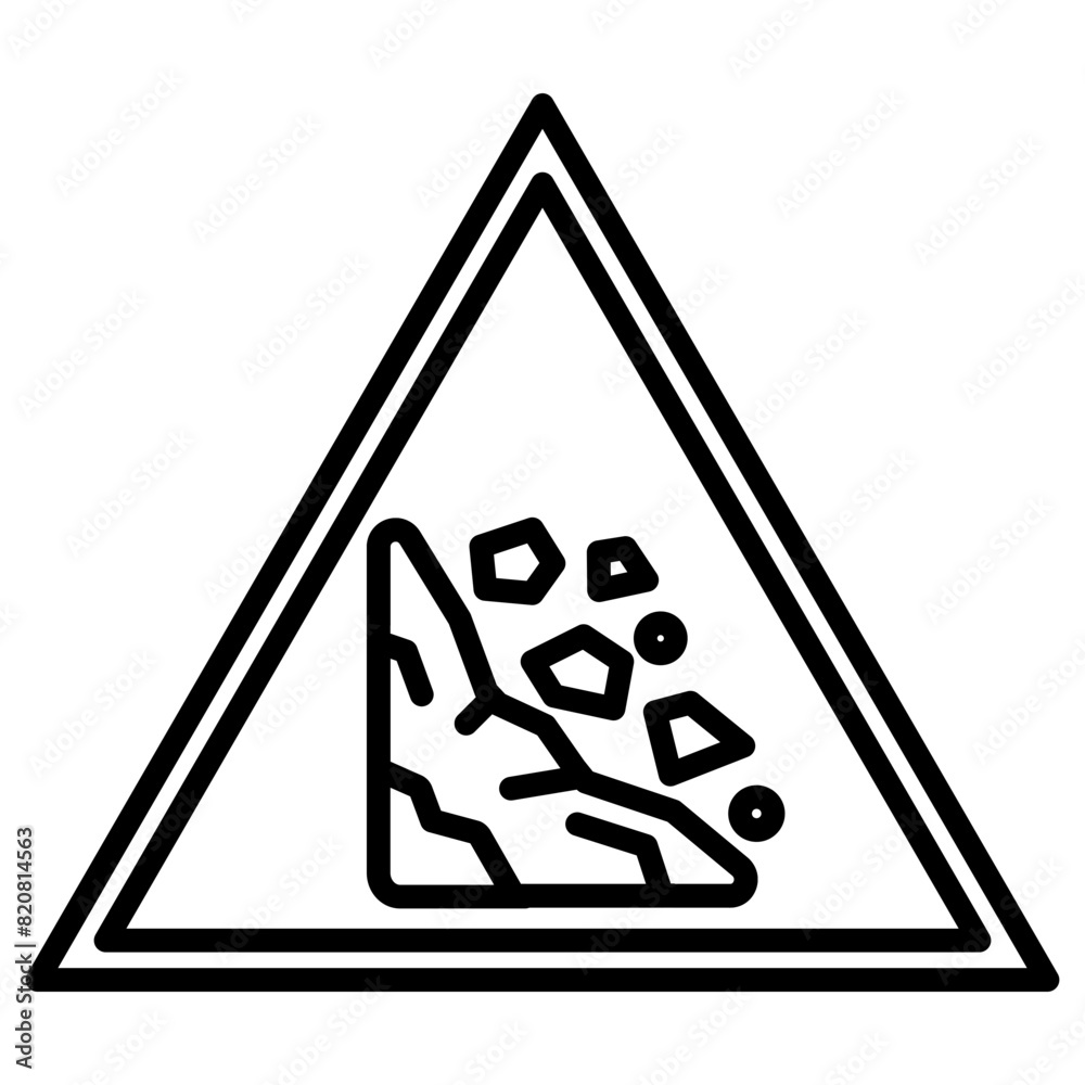 Sticker Falling Rocks Icon