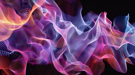 Obraz premium Abstract Fractal Patterns Dance in a Symphony of Code