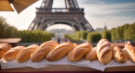 Baguettes in the city of Paris.