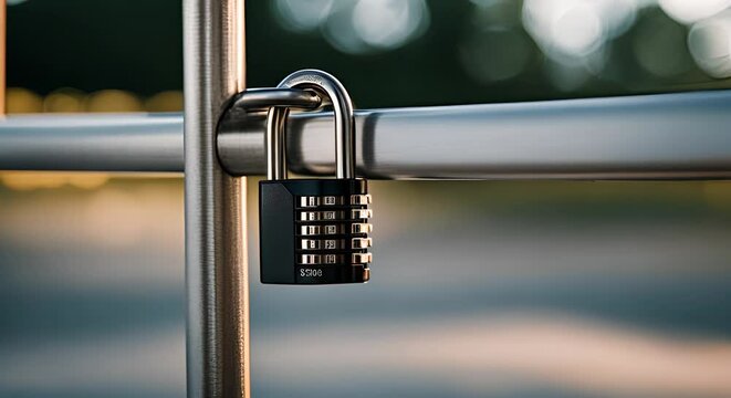 Padlock with numbering.