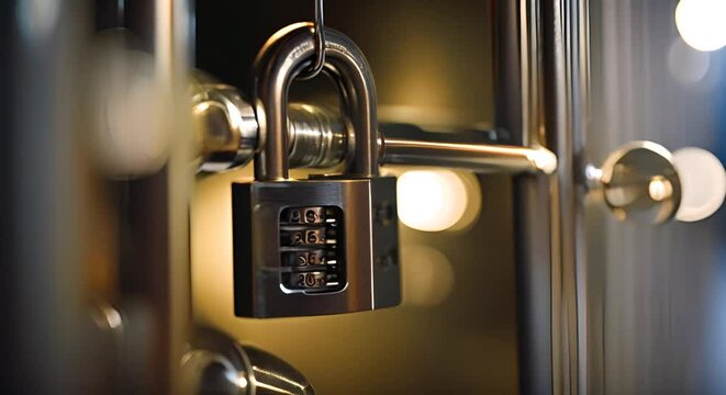 Padlock with numbering.