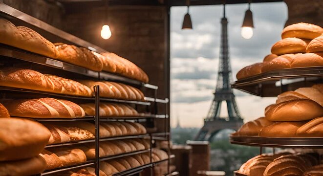 Baguettes in the city of Paris.