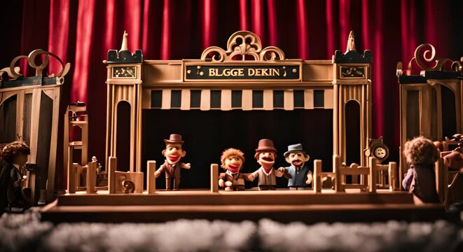 Puppet Theater. Puppets for kids.