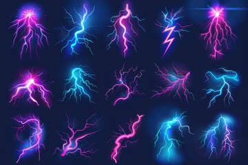 A striking image of lightning effects on a dark background. Perfect for adding a dramatic touch to your designs