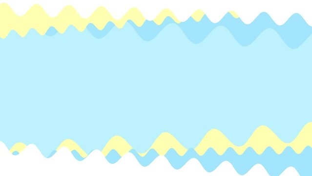pop cute clouds line geometric frame animation background