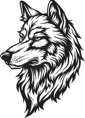 Naklejka premium Wolf vector illustration