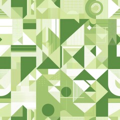 Abstract Green Geometric Patterns Background for Design Projects