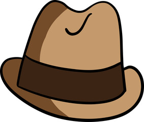 The hat for headdress cartoon style image