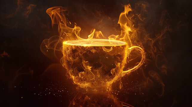 Flaming Coffee Cup