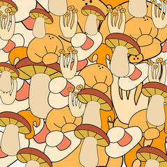 mushroom pattern illustration
