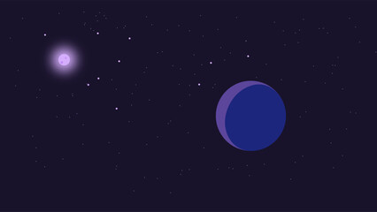 Cosmic Wonders: Illustrations of Planets and Stars in Outer Space