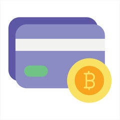 Bitcoin and Cryptocurrency Vector Flat Icons