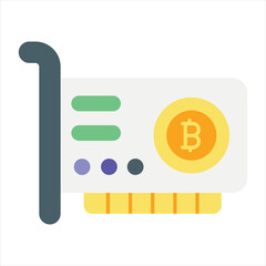 Bitcoin and Cryptocurrency Vector Flat Icons