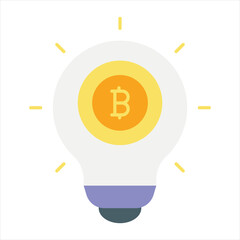 Bitcoin and Cryptocurrency Vector Flat Icons