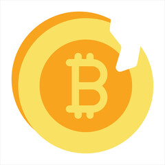 Bitcoin and Cryptocurrency Vector Flat Icons