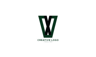 XV VX Abstract initial monogram letter alphabet logo design