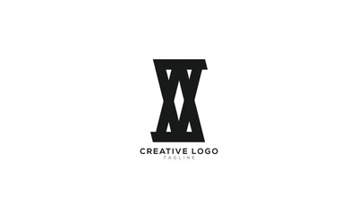 XX Abstract initial monogram letter alphabet logo design
