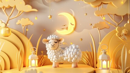 modern Islamic banner, suitable for Ramadan AI generated