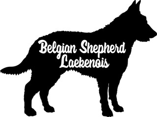 Belgian Shepherd Dog silhouette dog breeds logo dog monogram vector