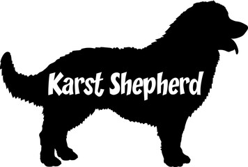  Karst Shepherd Dog silhouette dog breeds logo dog monogram vector