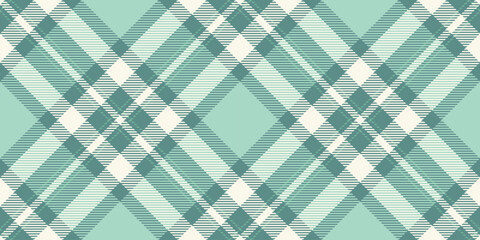 Machinery check tartan pattern, idea texture seamless plaid. Dimensional vector background textile fabric in teal and light colors.