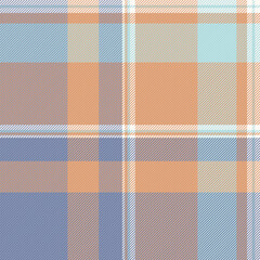 Part vector pattern tartan, advertising plaid seamless texture. Bedroom fabric background check textile in orange and light colors.