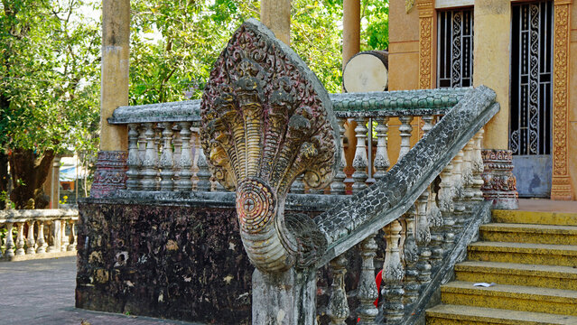 temple in cambodian town campot