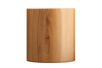 Enigmatic Wooden Encasement Unveiled on a White or Clear Surface PNG Transparent Background.