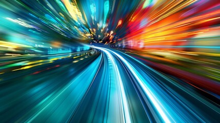 Obraz premium Digital Warp, Abstract Lines and Blur Speed Abstract background