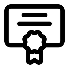 certificate icon for illustration