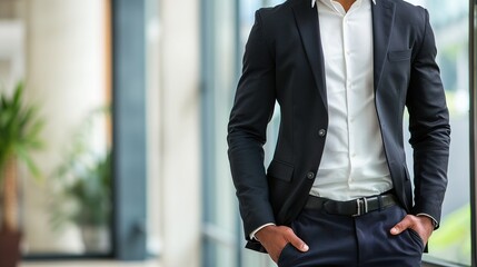 A man standing confidently