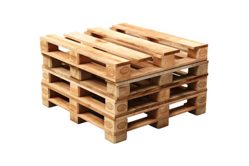 The Towering Pallets on a White or Clear Surface PNG Transparent Background.