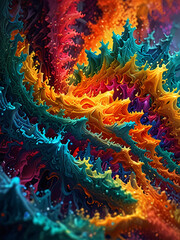 Cosmic Color Burst. Generative AI.